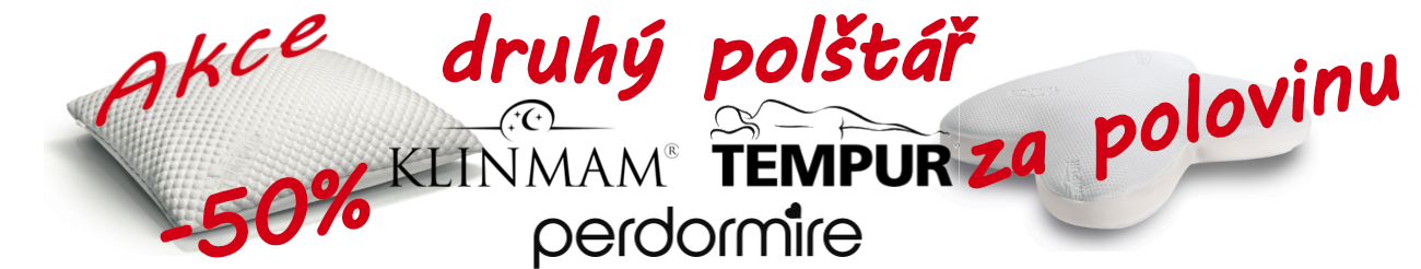 druhý polštář za polovinu